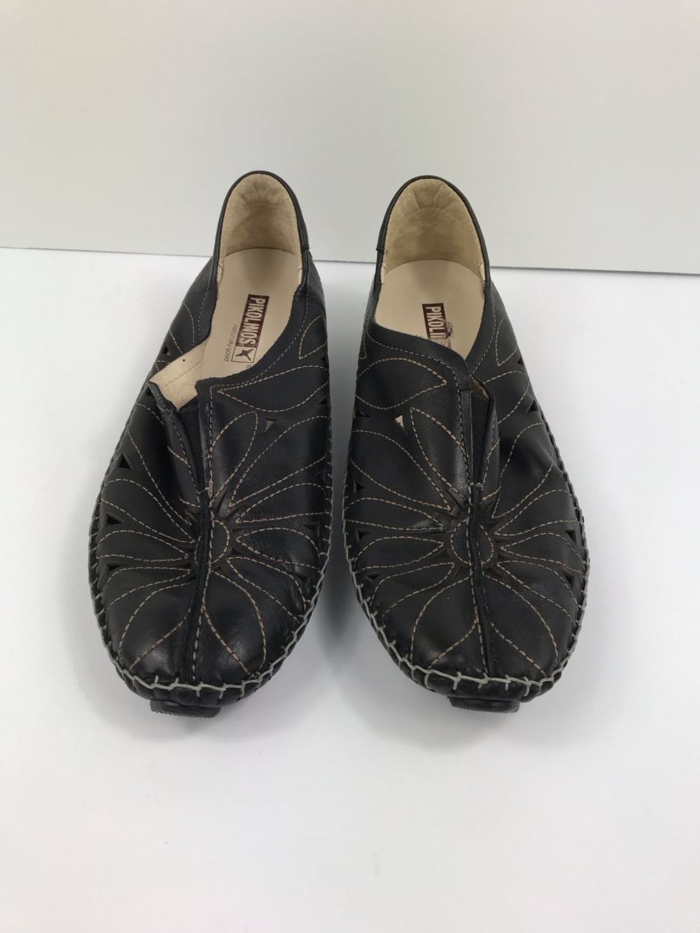 PIKOLINOS Jerez Black Leather Slip-on Driving Mocassins EU 39